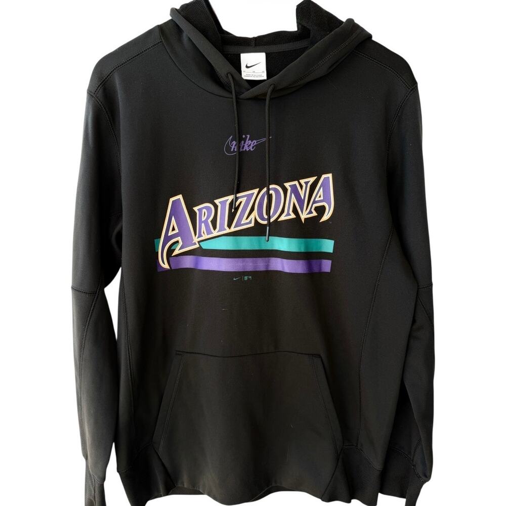 Nike Arizona Diamondbacks Hoodie Mens Medium Black Pullover MLB